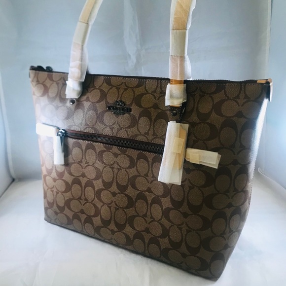 COACH GALLERY TOTE IN SIGNATURE CANVAS - Picture 6 of 11